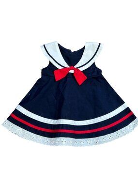 Sophie Rose Baby Sailor Nautical Dress Size 6-9 Months NWOT